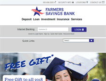 Tablet Screenshot of farmerssavingsbank.com